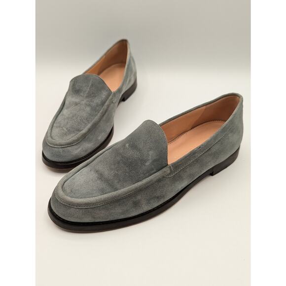 J Crew | Slate Green Winona Suede Loafers | Size 8.5 - Picture 1 of 12